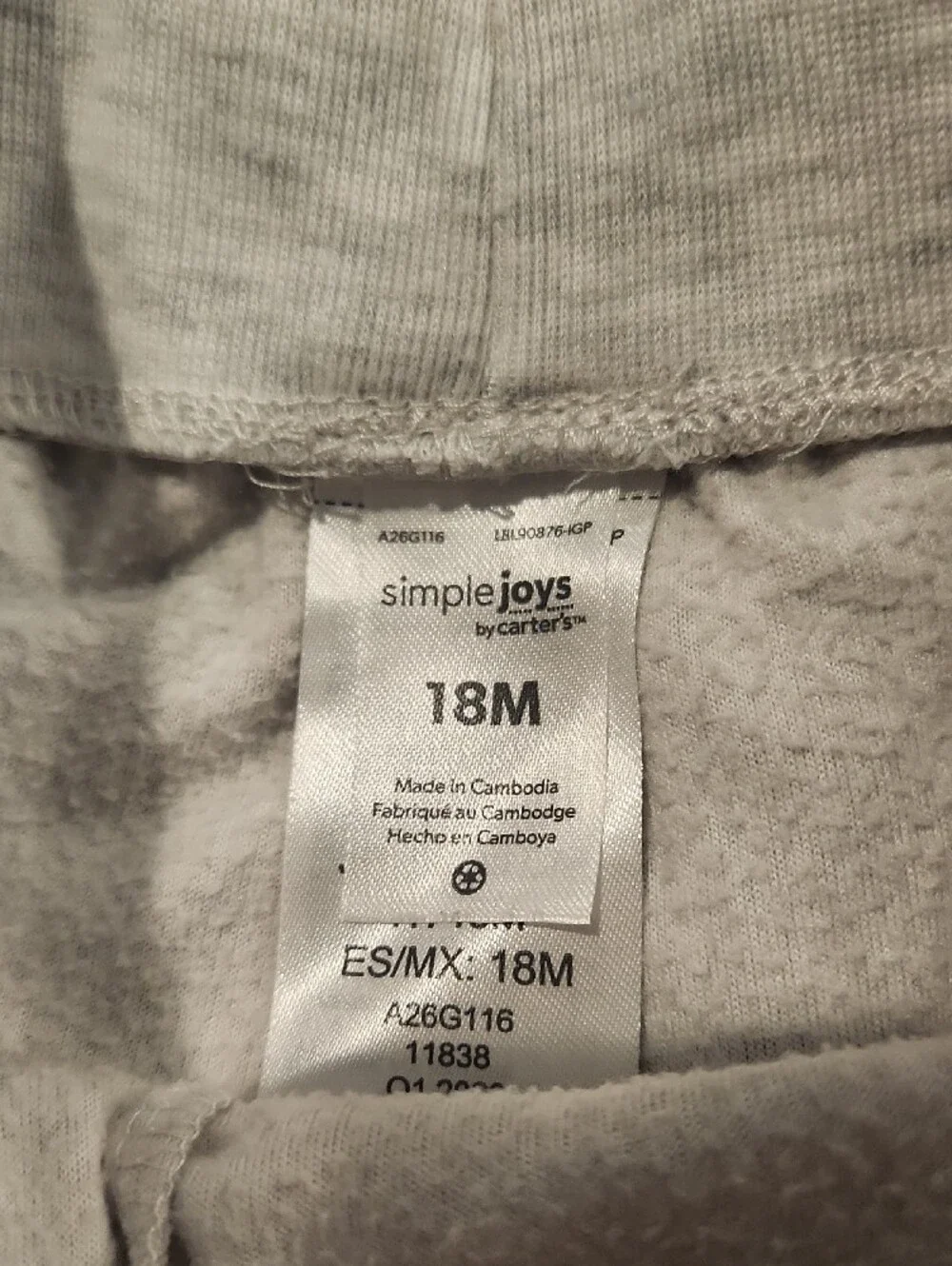 Carter's Baby Jogger Pants - Gray, Light Gray, Navy